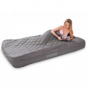 Intex 66998 надувная кровать с подголовником и одеялом на молнии (с насосом 220В)