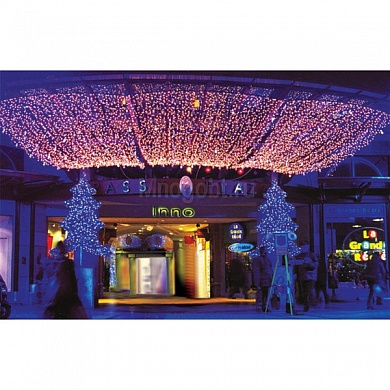 Новогоднее украшение Snowhouse Световой занавес 925 красных светодиодов 25 нитей уличный OLDCL925-TR-E-S