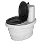 Торфяной туалет "Rostok" с термосиденьем черный гранит