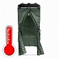 Душ летний для дачи с пластиковым баком 200л с подогревом (зеленый)