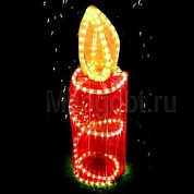 Новогоднее украшение Snowhouse Свеча с прозрачной тканью желтый I-R-D3MC