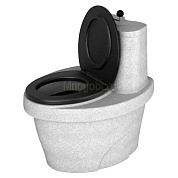 Торфяной туалет "Rostok" с термосиденьем белый гранит