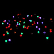 Новогоднее украшение Snowhouse Гирлянда Шарики цветные мигающая 70 разноцветных светодиодов последовательное подключение (до 3 гирлянд) уличная OLDBL70-M-E