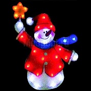 Новогоднее украшение Snowhouse Снеговик со звездочкой PKQE07SW23/1