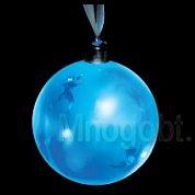 Новогоднее украшение Snowhouse Гирлянда Светящийся шар матовое стекло с орнаментом  синие светодиоды на батарейках LBFW1-10B-1