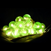 Новогоднее украшение Snowhouse Гирлянда  шарики 20 зеленых микролампочек BLD020W-GB