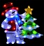 Новогоднее украшение Snowhouse Снеговик с елочкой на подставке уличный PKQE080148