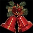Новогоднее украшение Snowhouse Колокольчики декорированные набор из 2 шт 12 см BL1-D12