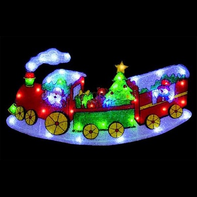 Новогоднее украшение Snowhouse Рождественский поезд на подставке уличный PKQE080074