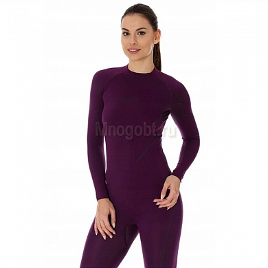 Купить Термобельё Brubeck Thermo Nilit Heat LS13100 футболка женская сдлинным рукавом фиолетовая