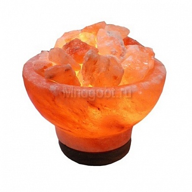 Солевая лампа ионизатор воздуха "Чаша с кристаллами" S-BOWL ZENET ZET-119