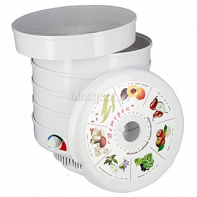 Сушилка для овощей и фруктов Ветерок 2 - 6 поддонов увеличенный объем с терморегулятором и вентилятором