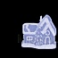 Новогоднее украшение Snowhouse Гирлянда Домик матовое стекло заснеженный светодиод RGB на батарейках GM3202-4