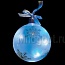 Новогоднее украшение Snowhouse Гирлянда Светящийся шар стекло с орнаментом синие светодиоды на батарейках LBFG1-10B-2