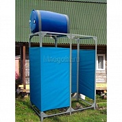 Летний душ для дачи "Садовый" Петромаш 220 л (Дачный 220 литров) с раздевалкой с подогревом