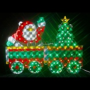 Новогоднее украшение Snowhouse Санта-Клаус на поезде 101 разноцветный светодиод с контроллером LDYGB101SATN-2W