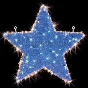 Новогоднее украшение Snowhouse  Звездочка 24 синих светодиода YY081103GB
