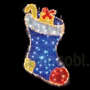 Новогоднее украшение Snowhouse Рождественский носок 71 разноцветный светодиод YY100223F