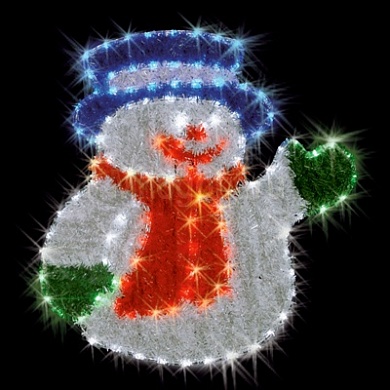 Новогоднее украшение Snowhouse Снеговик 96 разноцветных светодиодов YY101019E
