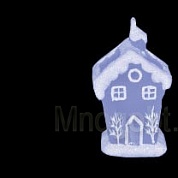 Новогоднее украшение Snowhouse Гирлянда Домик матовое стекло заснеженный светодиод RGB на батарейках GM3215-6